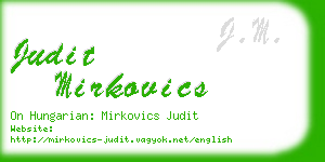 judit mirkovics business card